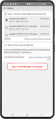 Faça backup de mensagens comerciais do WhatsApp/WA para Mac