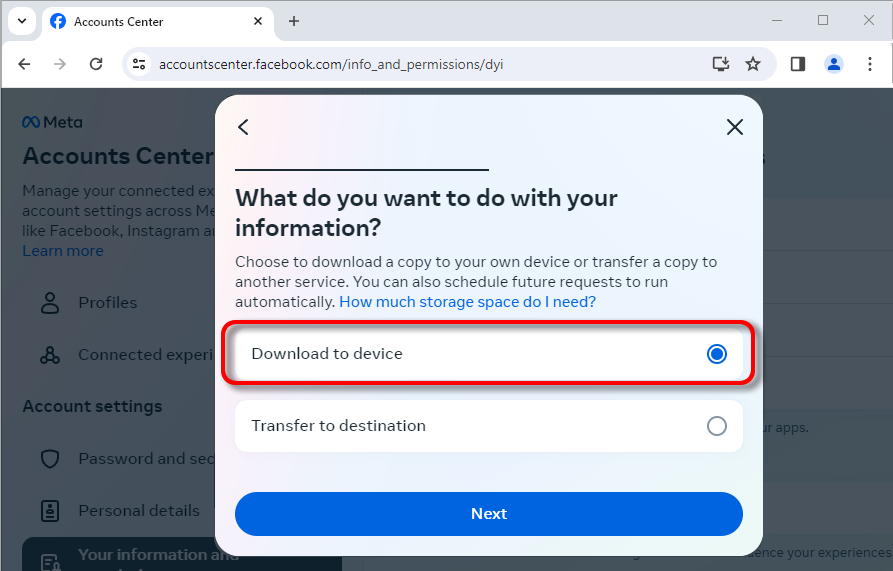 Etapa 3. Escolha Baixar para dispositivo